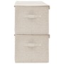 Storage boxes 2 units cream fabric 50x30x25 cm by vidaXL, Storage baskets - Ref: Foro24-332917, Price: 38,15 €, Discount: %