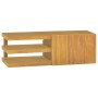 Armario de baño de pared madera maciza de teca 90x40x30 cm de vidaXL, Taquillas y armarios de almacenamiento - Ref: Foro24-33...