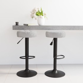 Kitchen stools 2 units gray velvet by vidaXL, Kitchen stools - Ref: Foro24-332995, Price: 99,60 €, Discount: %