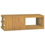 Armario de baño de pared madera maciza de teca 90x40x30 cm de vidaXL, Taquillas y armarios de almacenamiento - Ref: Foro24-33...