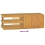 Armario de baño de pared madera maciza de teca 90x40x30 cm de vidaXL, Taquillas y armarios de almacenamiento - Ref: Foro24-33...