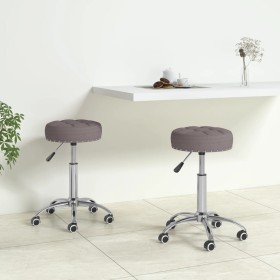 Swivel dining chairs 2 units gray taupe fabric by vidaXL, dining chairs - Ref: Foro24-333022, Price: 57,99 €, Discount: %