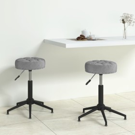 Sillas de comedor giratorias 2 unidades terciopelo gris de vidaXL, Sillas de comedor - Ref: Foro24-333037, Precio: 57,99 €, D...