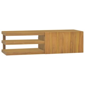 Wand-Badezimmerschrank aus massivem Teakholz, 110 x 40 x 30 cm von vidaXL, Schließfächer und Lagerschränke - Ref: Foro24-3382...