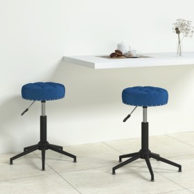 Swivel dining chairs 2 units blue velvet by vidaXL, dining chairs - Ref: Foro24-333041, Price: 59,92 €, Discount: %