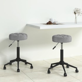 Sillas de comedor giratorias 2 unidades terciopelo gris de vidaXL, Sillas de comedor - Ref: Foro24-333059, Precio: 73,99 €, D...