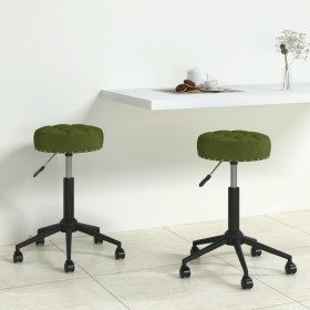 Sillas de comedor giratorias 2 unidades terciopelo verde claro de vidaXL, Sillas de comedor - Ref: Foro24-333061, Precio: 73,...