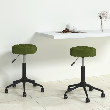 Swivel dining chairs 2 units light green velvet by vidaXL, dining chairs - Ref: Foro24-333061, Price: 73,23 €, Discount: %