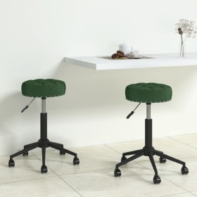 Swivel dining chairs 2 units dark green velvet by vidaXL, dining chairs - Ref: Foro24-333062, Price: 57,99 €, Discount: %