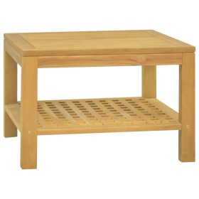 Mesa de centro madera maciza de teca 60x60x40 cm de vidaXL, Mesas de centro - Ref: Foro24-338258, Precio: 98,45 €, Descuento: %