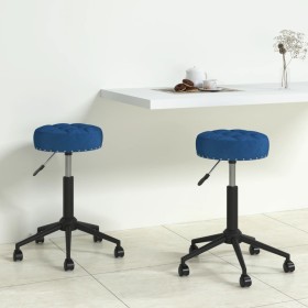 Swivel dining chairs 2 units blue velvet by vidaXL, dining chairs - Ref: Foro24-333063, Price: 73,23 €, Discount: %