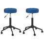 Sillas de comedor giratorias 2 unidades terciopelo azul de vidaXL, Sillas de comedor - Ref: Foro24-333063, Precio: 73,23 €, D...