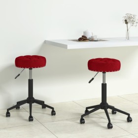 2pcs Red Wine Red Velvet Swivel Dining Chairs by vidaXL, dining chairs - Ref: Foro24-333065, Price: 73,23 €, Discount: %