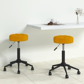 Swivel dining chairs 2 pcs mustard yellow velvet by vidaXL, dining chairs - Ref: Foro24-333066, Price: 73,99 €, Discount: %