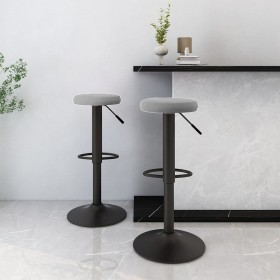 Kitchen stools 2 units light gray velvet by vidaXL, Kitchen stools - Ref: Foro24-333143, Price: 91,19 €, Discount: %