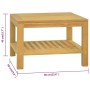 Mesa de centro madera maciza de teca 60x60x40 cm de vidaXL, Mesas de centro - Ref: Foro24-338258, Precio: 98,35 €, Descuento: %