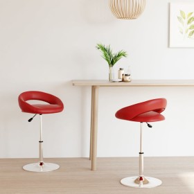 Swivel Dining Chairs 2 Pcs Red Red Synthetic Leather by vidaXL, dining chairs - Ref: Foro24-333209, Price: 92,99 €, Discount: %