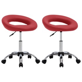 Swivel Dining Chairs 2 Pcs Red Red Synthetic Leather by vidaXL, dining chairs - Ref: Foro24-333283, Price: 85,63 €, Discount: %