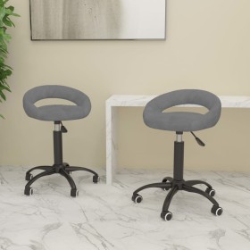 2pcs Light Gray Velvet Swivel Dining Chairs by vidaXL, dining chairs - Ref: Foro24-333301, Price: 65,99 €, Discount: %