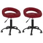 Sillas de comedor giratorias 2 uds terciopelo rojo vino tinto de vidaXL, Sillas de comedor - Ref: Foro24-333307, Precio: 62,4...