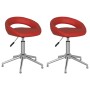 Sillas de comedor giratorias 2 uds cuero sintético rojo tinto de vidaXL, Sillas de comedor - Ref: Foro24-333325, Precio: 91,7...