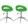 Swivel dining chairs 2 units green synthetic leather by vidaXL, dining chairs - Ref: Foro24-333328, Price: 81,07 €, Discount: %