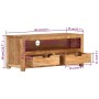 Solid acacia wood TV cabinet 88x35x40 cm by vidaXL, TV Furniture - Ref: Foro24-338433, Price: 191,48 €, Discount: %