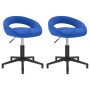 Sillas de comedor giratorias 2 uds terciopelo azul de vidaXL, Sillas de comedor - Ref: Foro24-333347, Precio: 75,07 €, Descue...