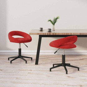 2pcs Red Wine Red Velvet Swivel Dining Chairs by vidaXL, dining chairs - Ref: Foro24-333349, Price: 89,75 €, Discount: %