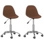 Swivel dining chairs 2 units brown fabric by vidaXL, dining chairs - Ref: Foro24-333416, Price: 81,99 €, Discount: %