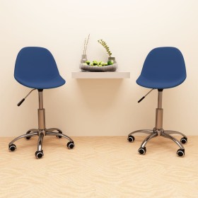 Swivel dining chairs 2 units blue fabric by vidaXL, dining chairs - Ref: Foro24-333417, Price: 81,99 €, Discount: %