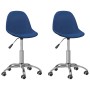 Sillas de comedor giratorias 2 unidades tela azul de vidaXL, Sillas de comedor - Ref: Foro24-333417, Precio: 81,84 €, Descuen...