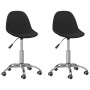 Swivel dining chairs 2 units black fabric by vidaXL, dining chairs - Ref: Foro24-333419, Price: 72,99 €, Discount: %