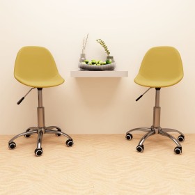 Swivel dining chairs 2 pcs mustard yellow fabric by vidaXL, dining chairs - Ref: Foro24-333420, Price: 63,34 €, Discount: %