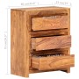 Cómoda de madera maciza de acacia 60x33x75 cm de vidaXL, Cajoneras - Ref: Foro24-338435, Precio: 209,58 €, Descuento: %