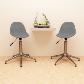 Swivel dining chairs 2 units light gray fabric by vidaXL, dining chairs - Ref: Foro24-333439, Price: 68,52 €, Discount: %