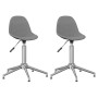 Sillas de comedor giratorias 2 unidades tela gris claro de vidaXL, Sillas de comedor - Ref: Foro24-333439, Precio: 68,99 €, D...