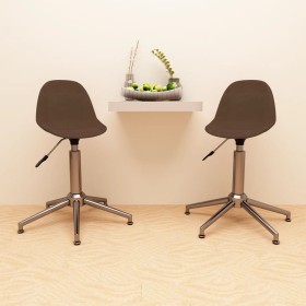 Swivel dining chairs 2 units brown fabric by vidaXL, dining chairs - Ref: Foro24-333442, Price: 87,99 €, Discount: %