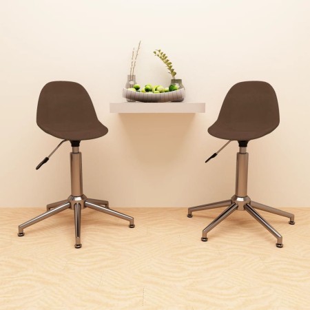 Swivel dining chairs 2 units brown fabric by vidaXL, dining chairs - Ref: Foro24-333442, Price: 87,76 €, Discount: %