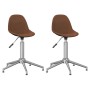 Swivel dining chairs 2 units brown fabric by vidaXL, dining chairs - Ref: Foro24-333442, Price: 87,76 €, Discount: %