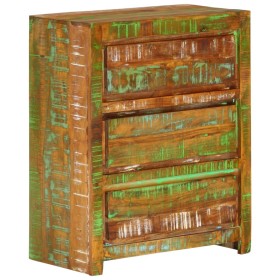 Cómoda de madera maciza reciclada multicolor 60x33x75 cm de vidaXL, Cajoneras - Ref: Foro24-338437, Precio: 159,99 €, Descuen...