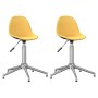 Swivel dining chairs 2 units mustard yellow fabric by vidaXL, dining chairs - Ref: Foro24-333446, Price: 68,52 €, Discount: %