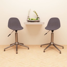 Swivel dining chairs 2 units gray taupe fabric by vidaXL, dining chairs - Ref: Foro24-333448, Price: 68,52 €, Discount: %