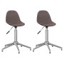 Sillas de comedor giratorias 2 unidades tela gris taupe de vidaXL, Sillas de comedor - Ref: Foro24-333448, Precio: 68,52 €, D...