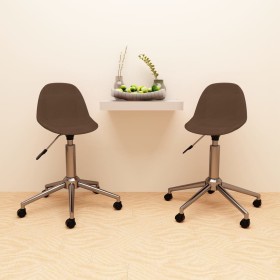 Swivel dining chairs 2 units brown fabric by vidaXL, dining chairs - Ref: Foro24-333468, Price: 89,49 €, Discount: %