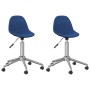 Swivel dining chairs 2 units blue fabric by vidaXL, dining chairs - Ref: Foro24-333469, Price: 68,43 €, Discount: %