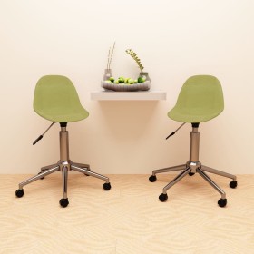 Swivel dining chairs 2 units green fabric by vidaXL, dining chairs - Ref: Foro24-333470, Price: 64,99 €, Discount: %