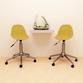 Swivel dining chairs 2 pcs mustard yellow fabric by vidaXL, dining chairs - Ref: Foro24-333472, Price: 69,58 €, Discount: %