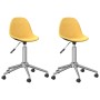 Sillas de comedor giratorias 2 uds tela amarillo mostaza de vidaXL, Sillas de comedor - Ref: Foro24-333472, Precio: 69,58 €, ...