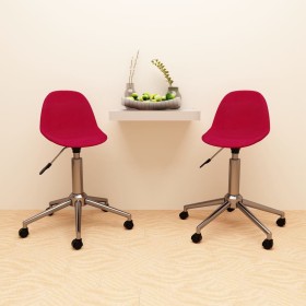 Swivel dining chairs 2 units red wine red fabric by vidaXL, dining chairs - Ref: Foro24-333473, Price: 68,99 €, Discount: %